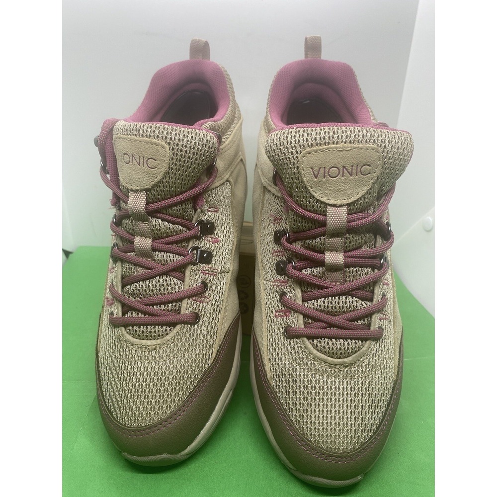 VIONIC "Cypress" Women Walking/Hiking  Boot/Shoes  Pink/Tan  High Top  Size 8.5